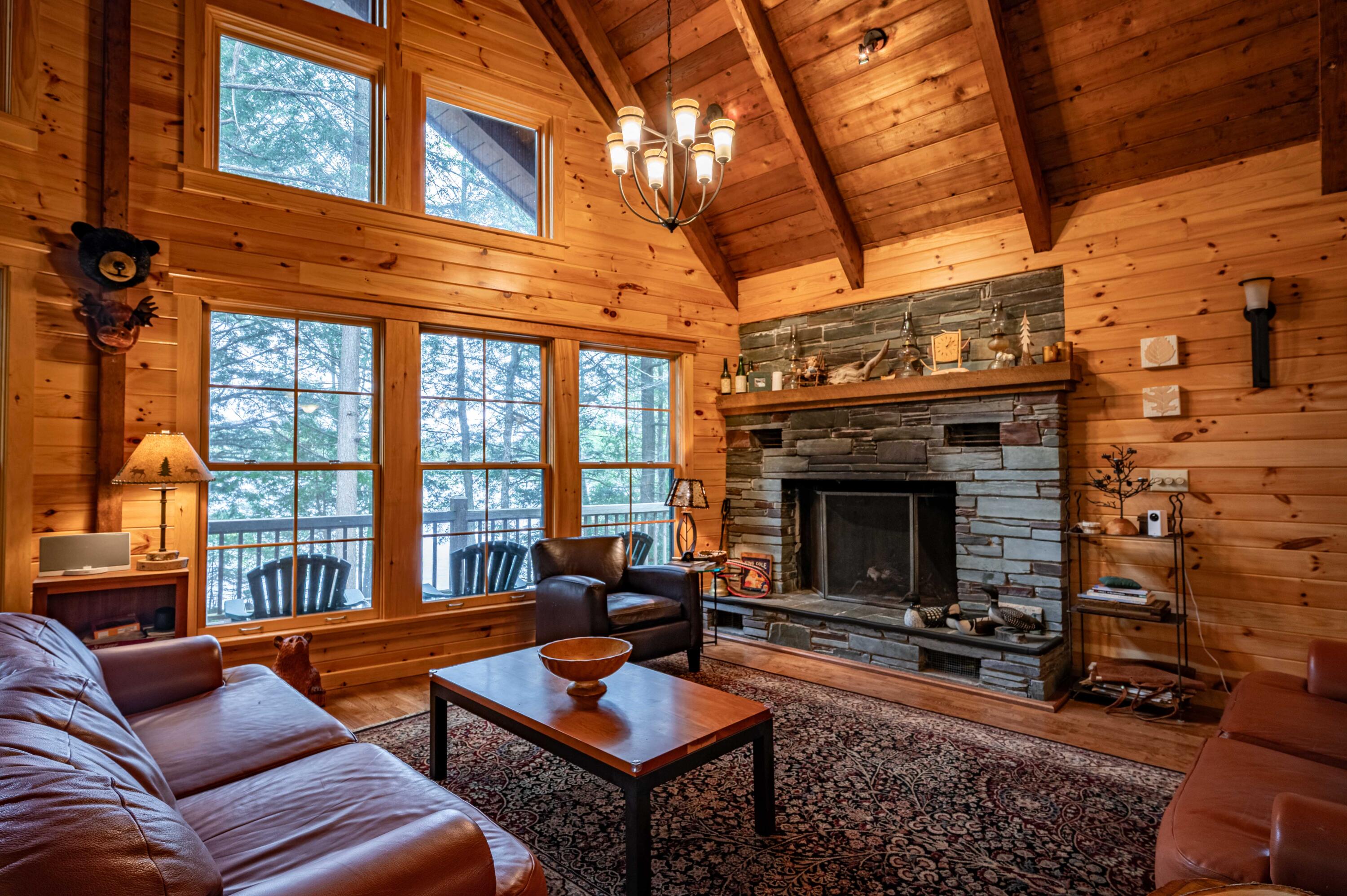 2525 North Point Road Raquette Lake, NY 13436 - Photo 15 of 48 Fireplace
