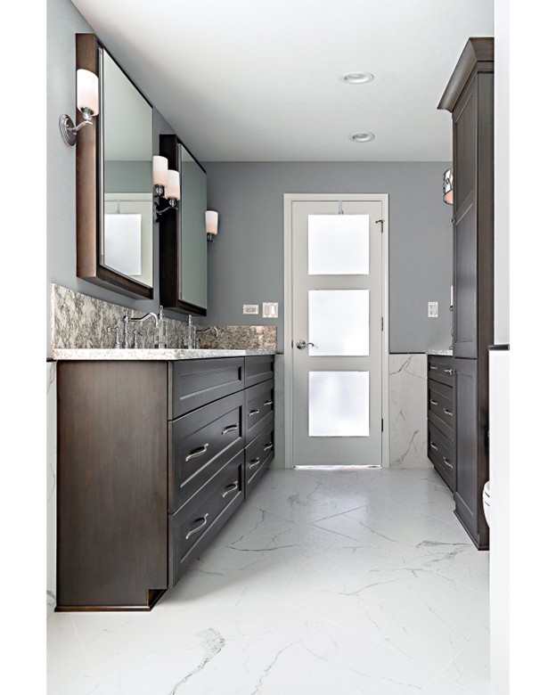 7 Falcon Ridge Court Algonquin, IL 60102 - Photo 33 of 51 a bathroom with a double vanity sink and mirror