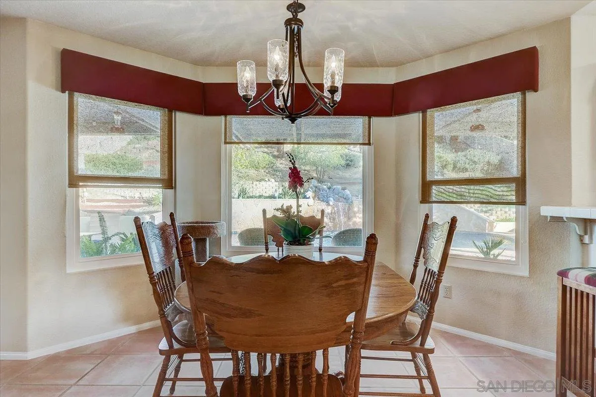 14381 Silver Heights Road Poway, CA 92064 - Photo 20 of 56 a view of a dining room with furniture window and outside view