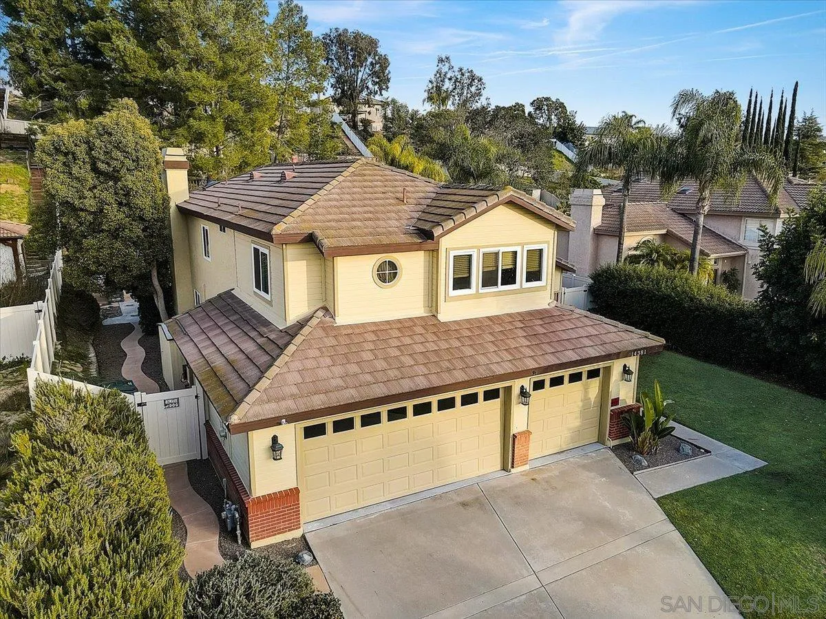 14381 Silver Heights Road Poway, CA 92064 - Photo 49 of 56 aerial view of a house with a yard and balcony