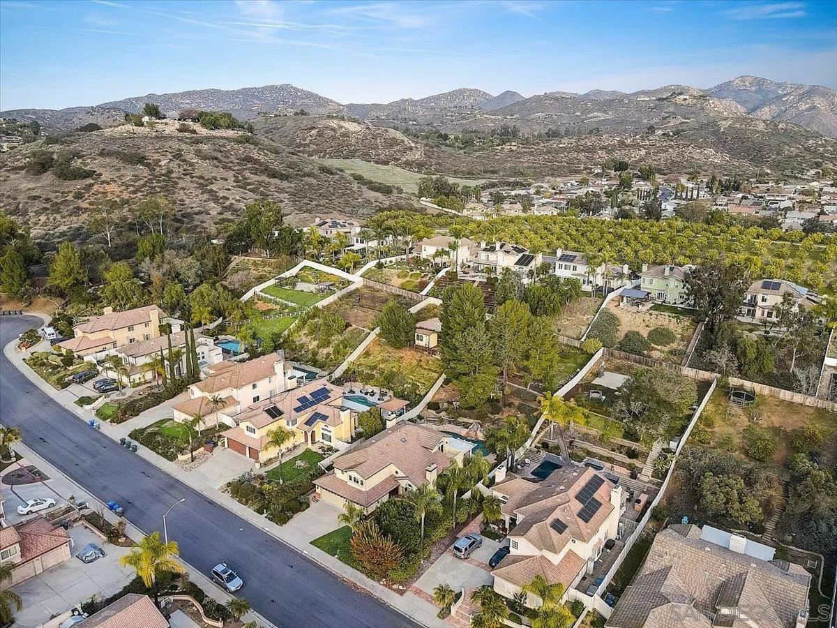 14381 Silver Heights Road Poway, CA 92064 - Photo 52 of 56 an aerial view of residential houses with outdoor space
