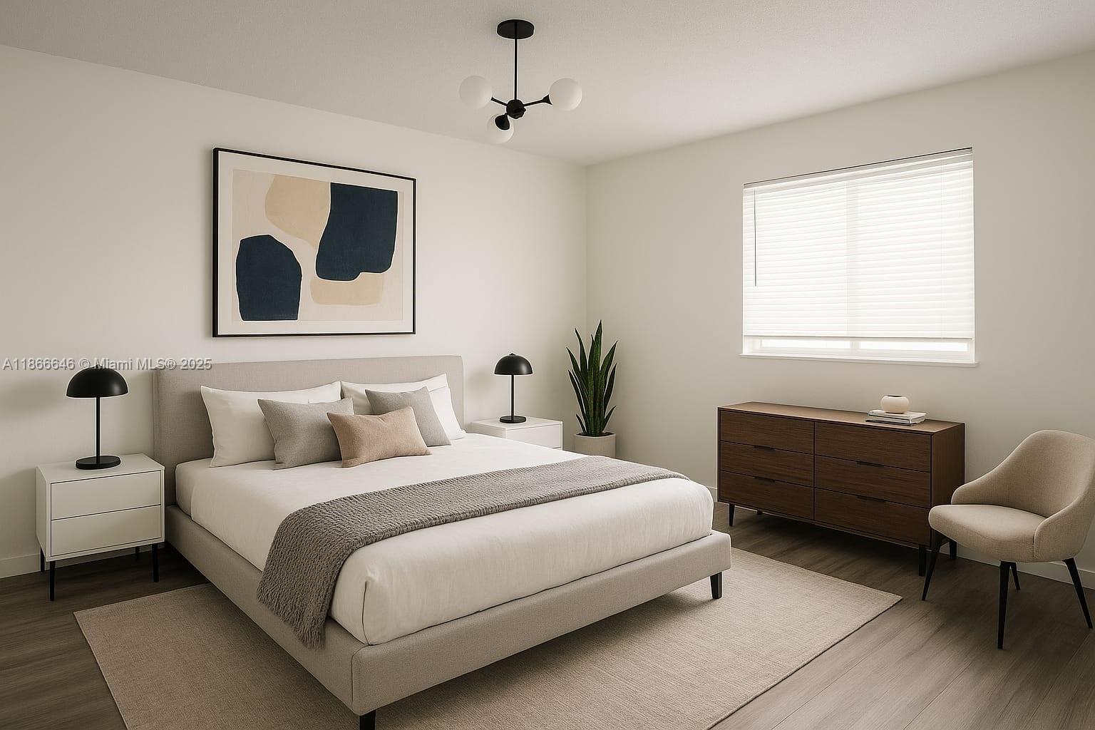 190 Southeast 12th Avenue, Unit 8B Pompano Beach, FL 33060 - Photo 4 of 5 a bedroom with a bed and a couch