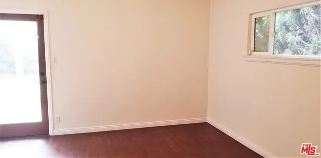 an empty room with a window