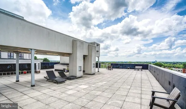 a view of terrace with seating space