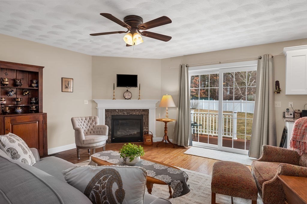 13 Freedom Way, Unit 13 Merrimac, MA 01860 - Photo 11 of 26 a living room with furniture a fireplace and a flat screen tv