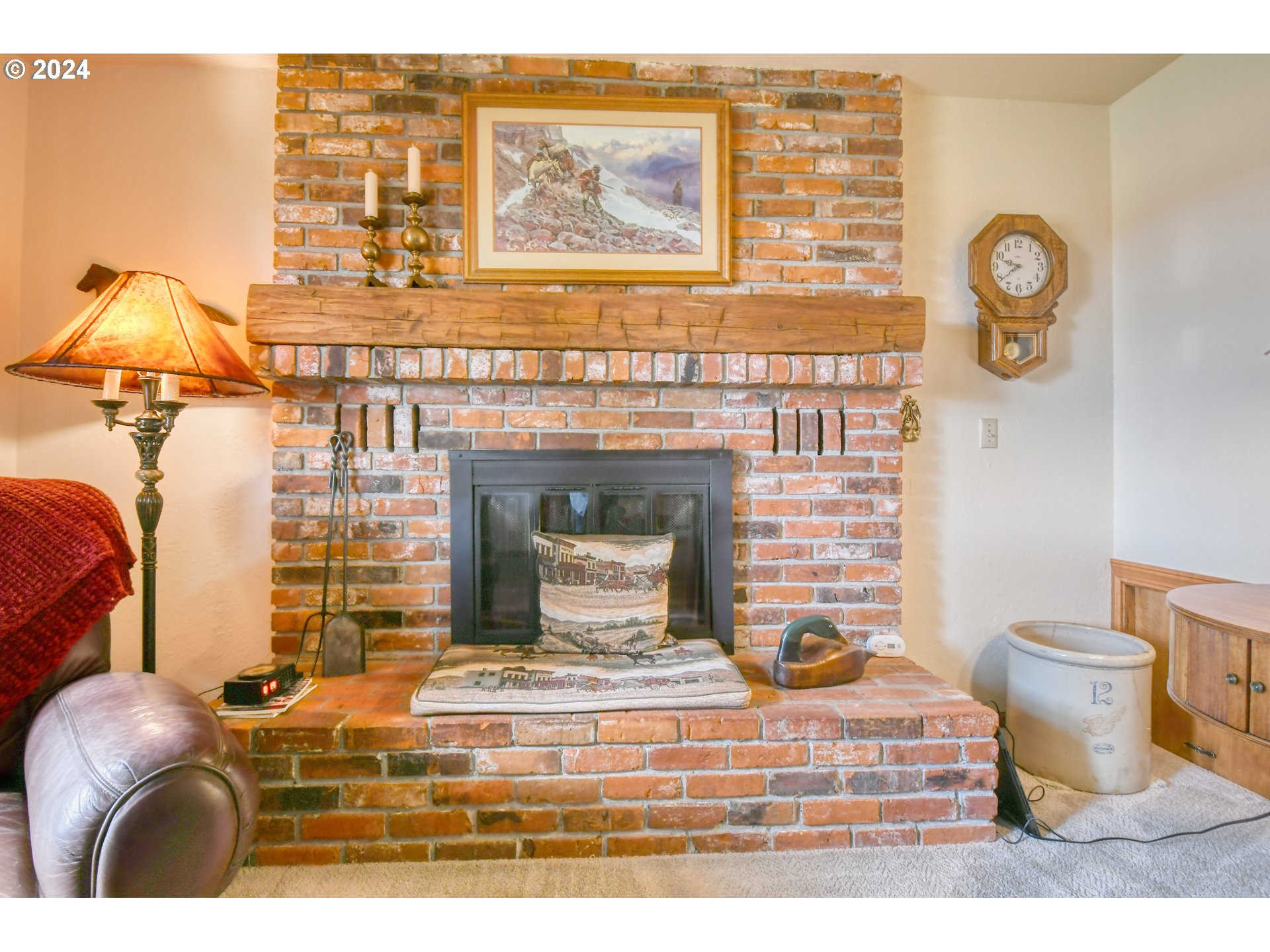 75468 McCormmach Road Pendleton, OR 97801 - Photo 6 of 48 a living room with fireplace furniture and a large window