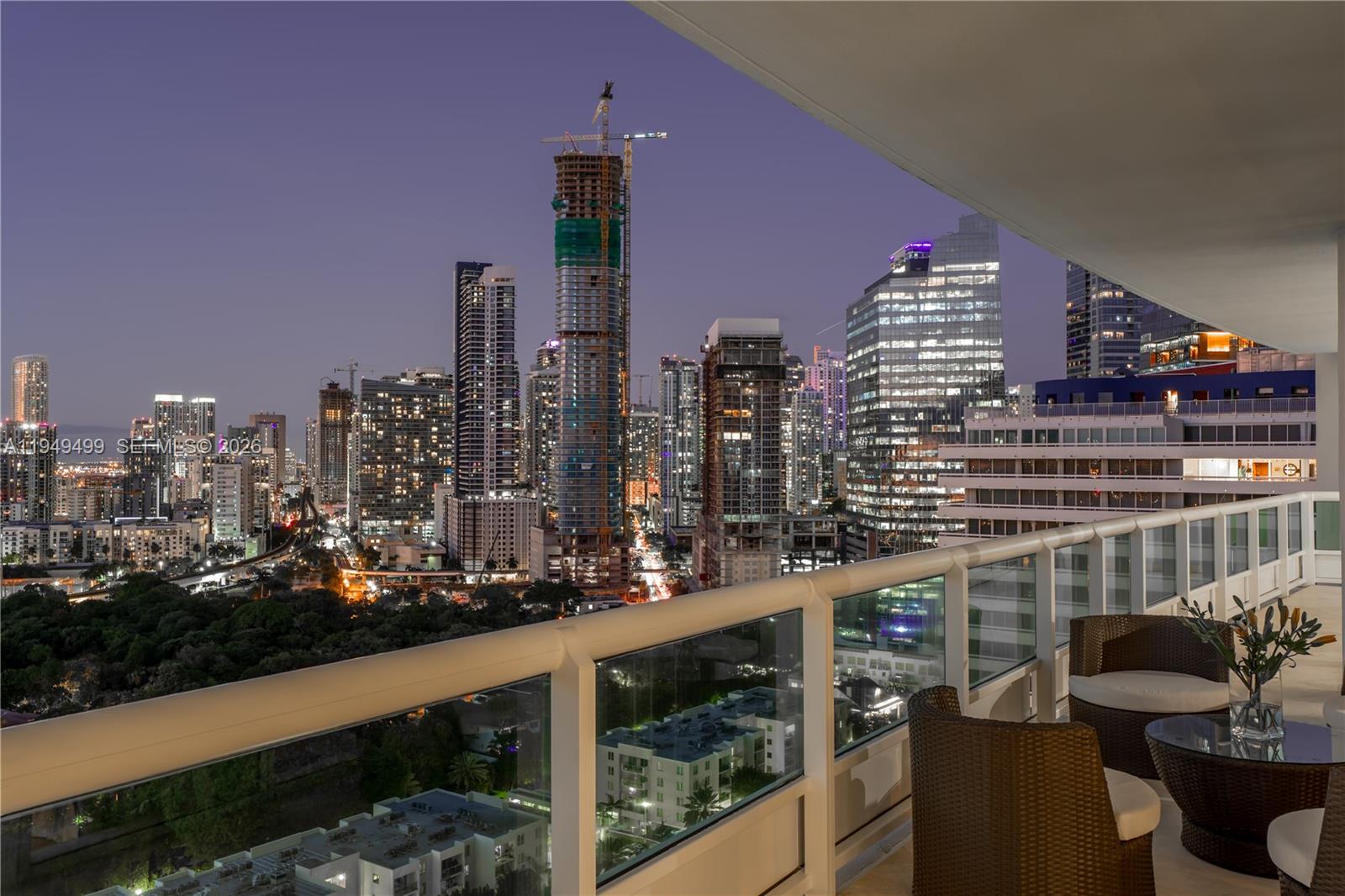 1643 Brickell Avenue, Unit 2506 Miami, FL 33129 - Photo 36 of 85 a city view with tall buildings