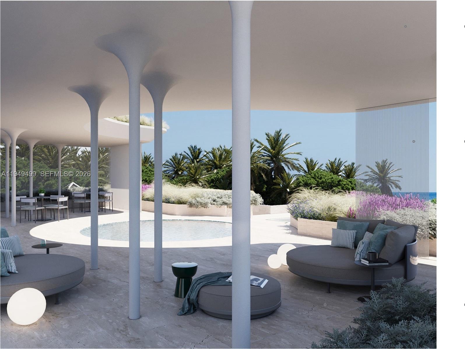 1643 Brickell Avenue, Unit 2506 Miami, FL 33129 - Photo 81 of 85 a living room with furniture and a potted plant