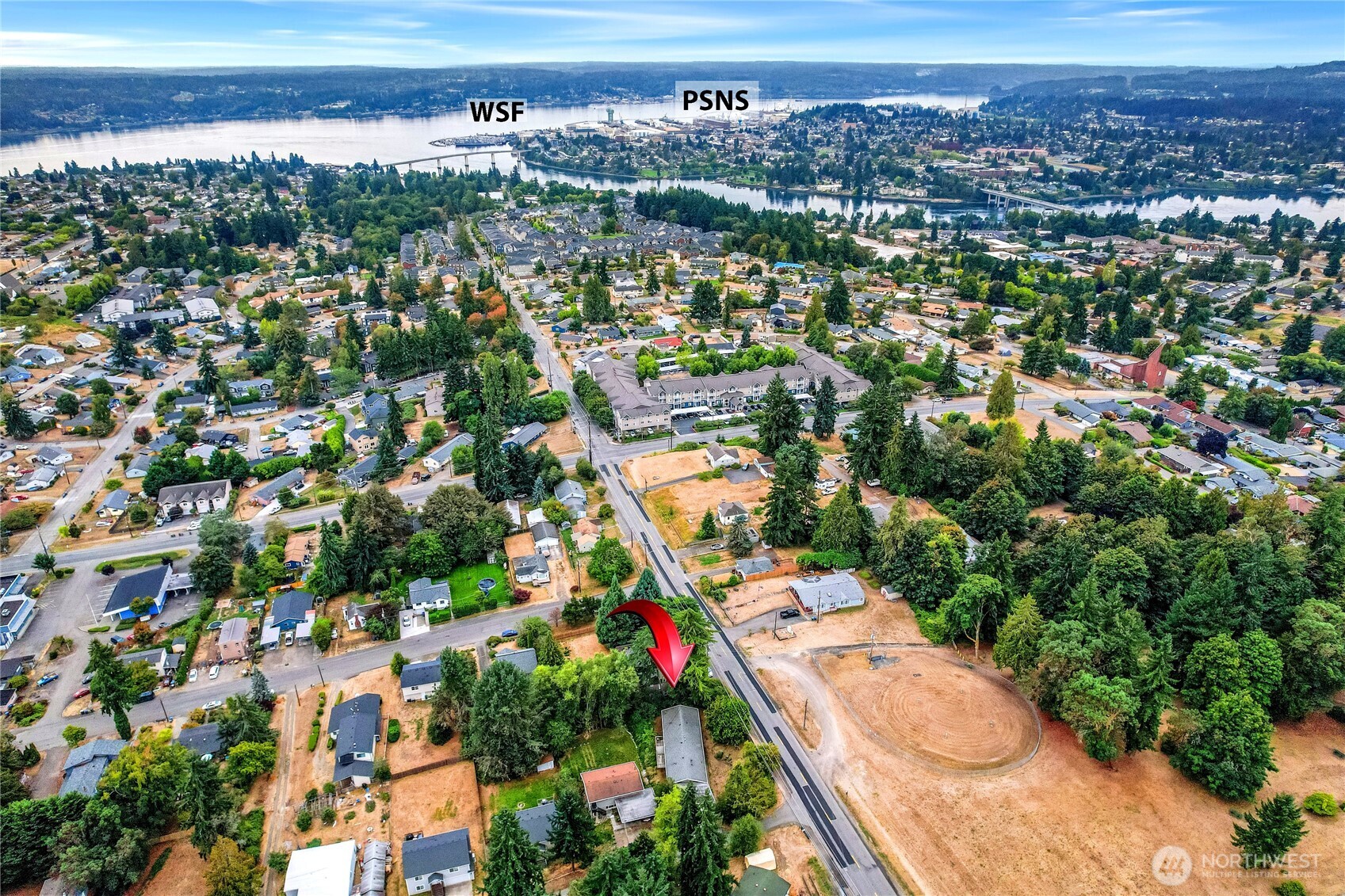 1901 Northeast 30th Street Bremerton, WA 98310 - Photo 21 of 31 an aerial view of residential houses with city view