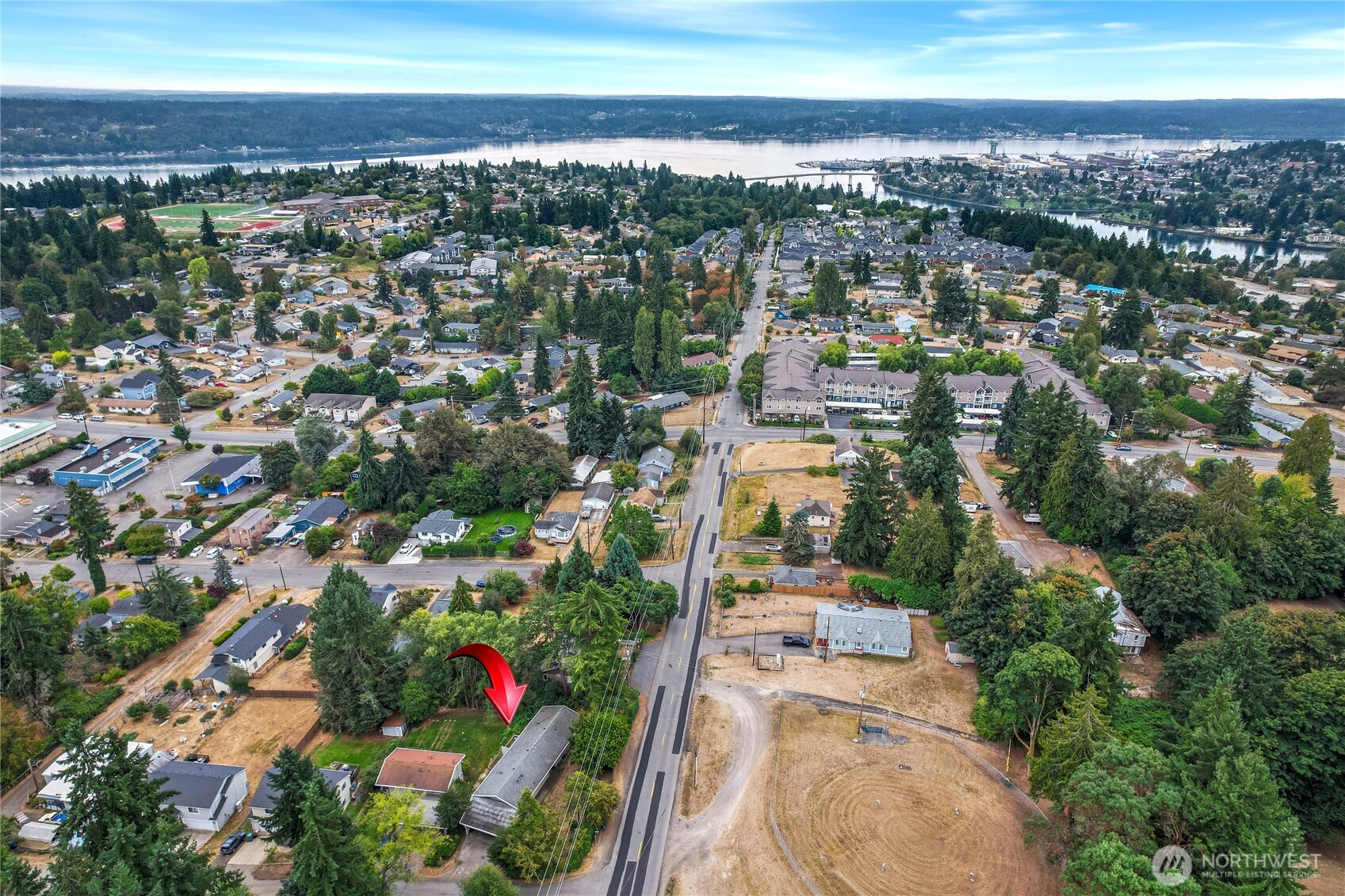 1901 Northeast 30th Street Bremerton, WA 98310 - Photo 23 of 31 an aerial view of residential houses with outdoor space