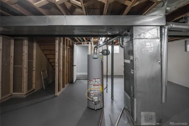 a close view of water heater room