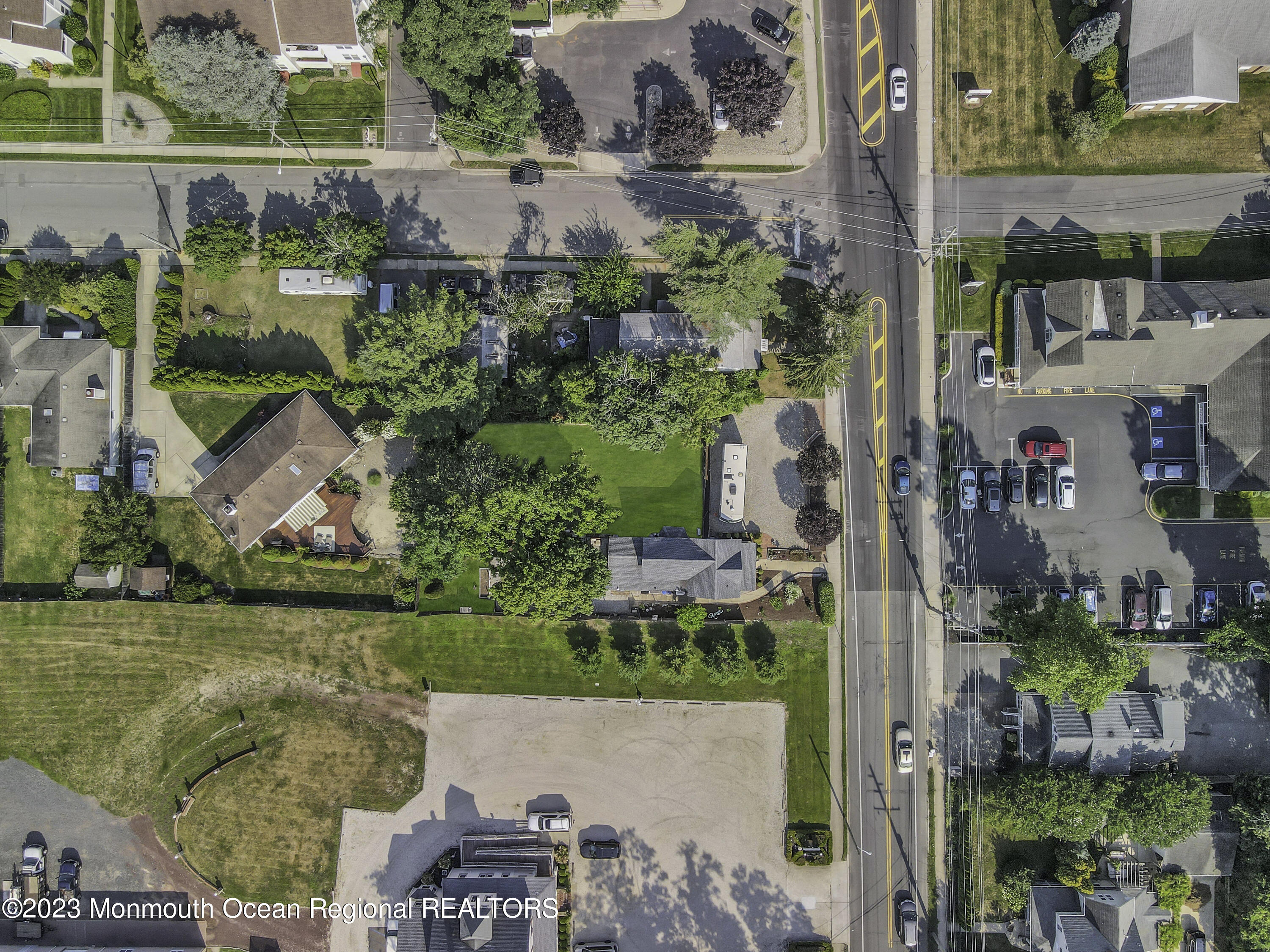 803 Ocean Road Point Pleasant, NJ 08742 - Photo 23 of 43 an aerial view of a house with a lake view