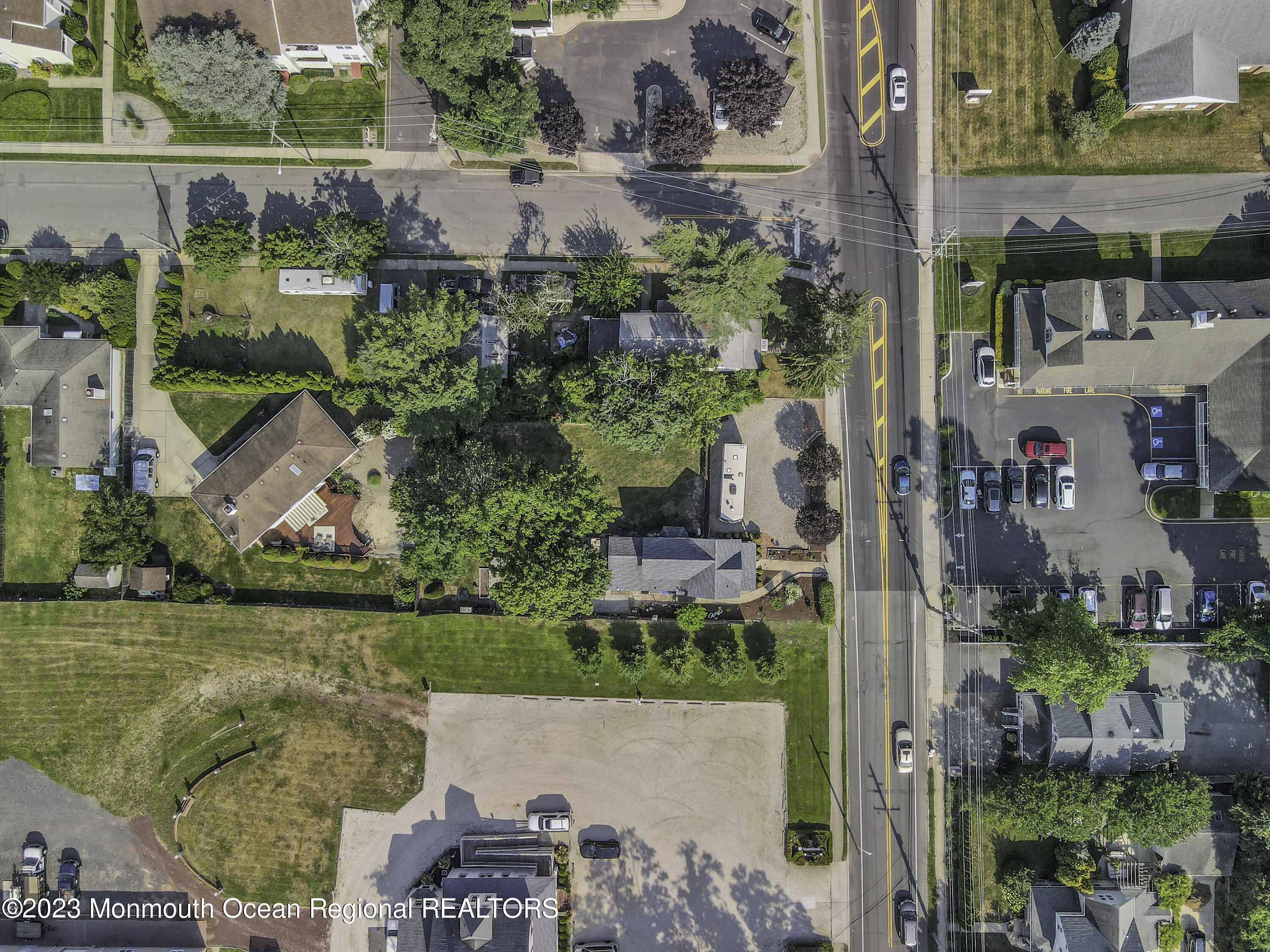 803 Ocean Road Point Pleasant, NJ 08742 - Photo 33 of 43 an aerial view of a house with a lake view