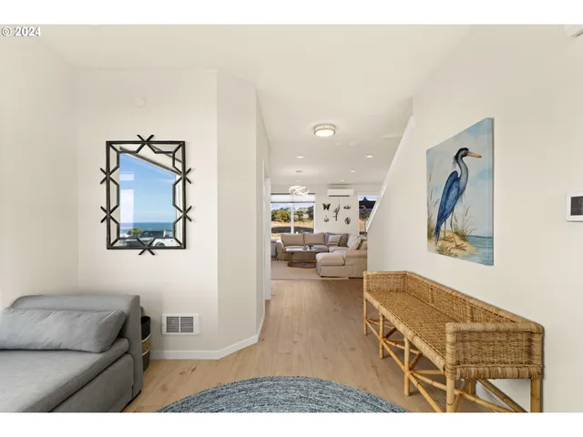 a living room with furniture and a couch