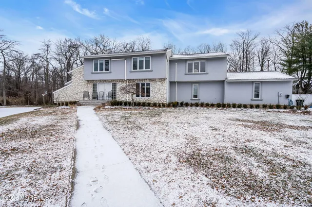 a backyard of a house
