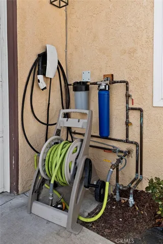a view of a storage room with washer and dryer
