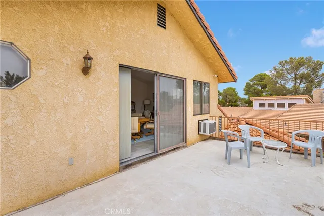 a aerial view of a house with garden