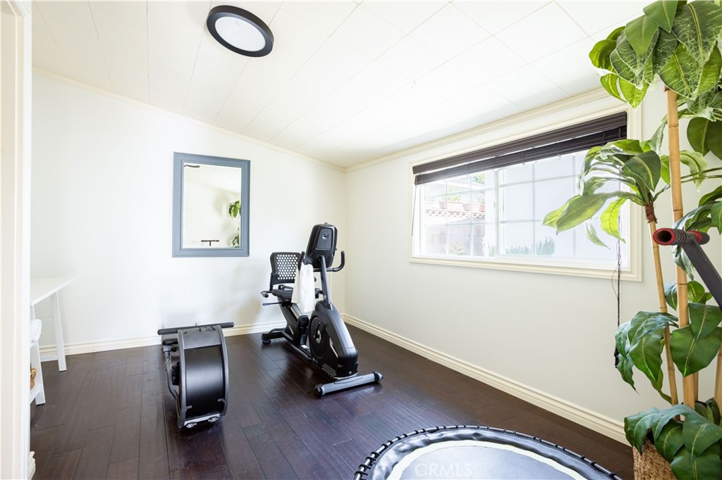 1514 Pilgrim Way Monrovia, CA 91016 - Photo 30 of 47 a view of a workspace with furniture and a window