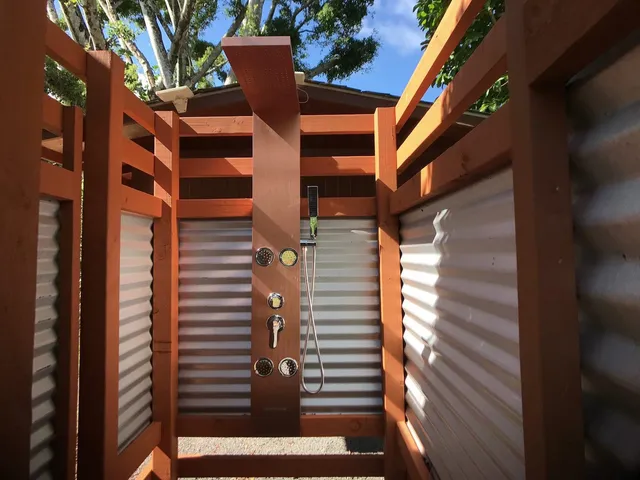 a view of swimming pool with a backyard