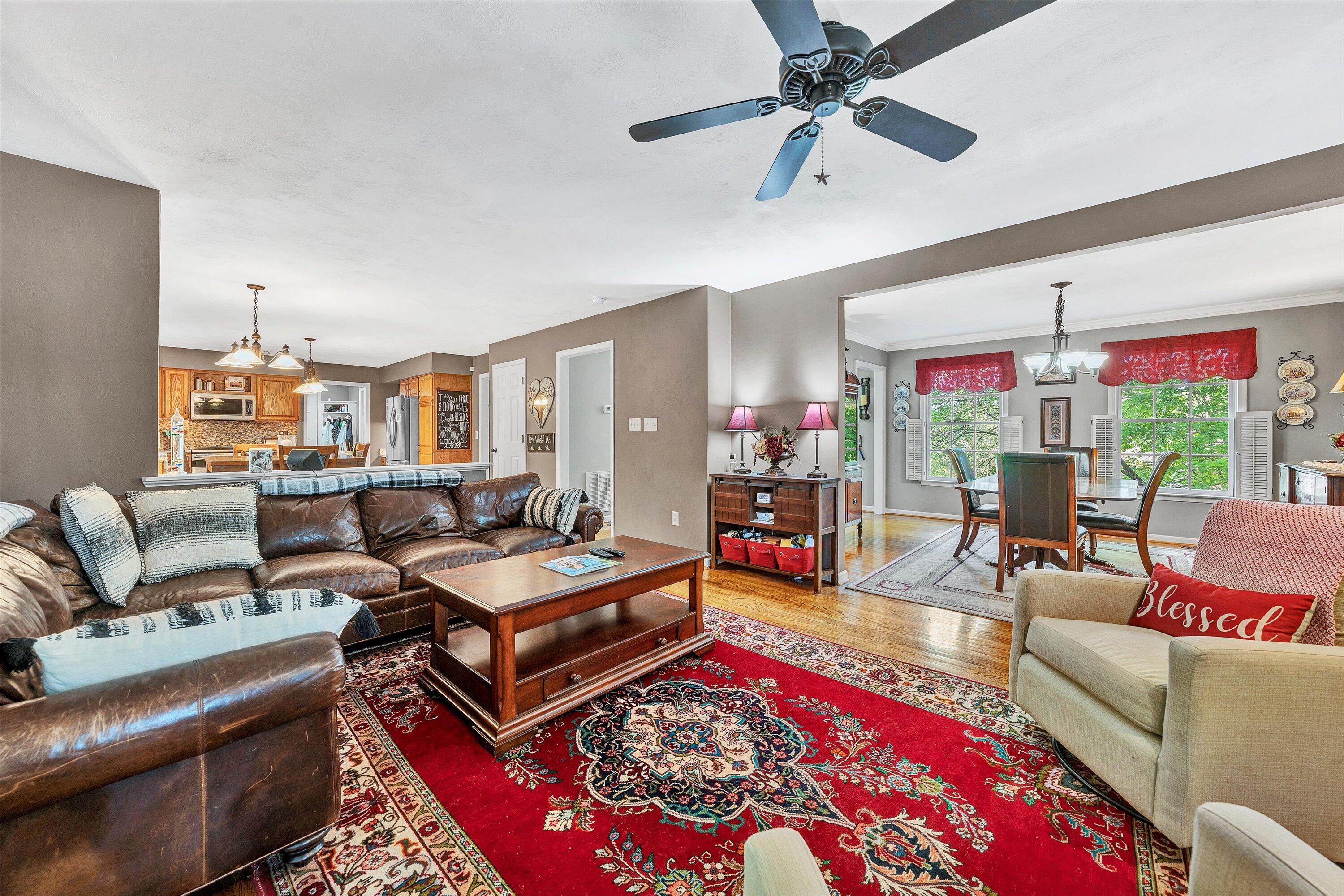 4312 Rte 2054 Roanoke, VA 24018 - Photo 20 of 70 a living room with furniture a rug and a ceiling fan