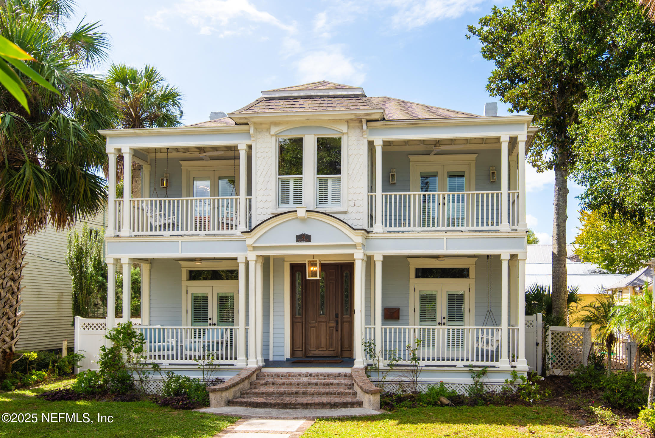 a front view of a house