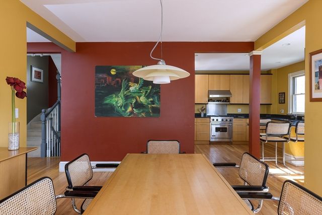 a bedroom with a bed and furniture