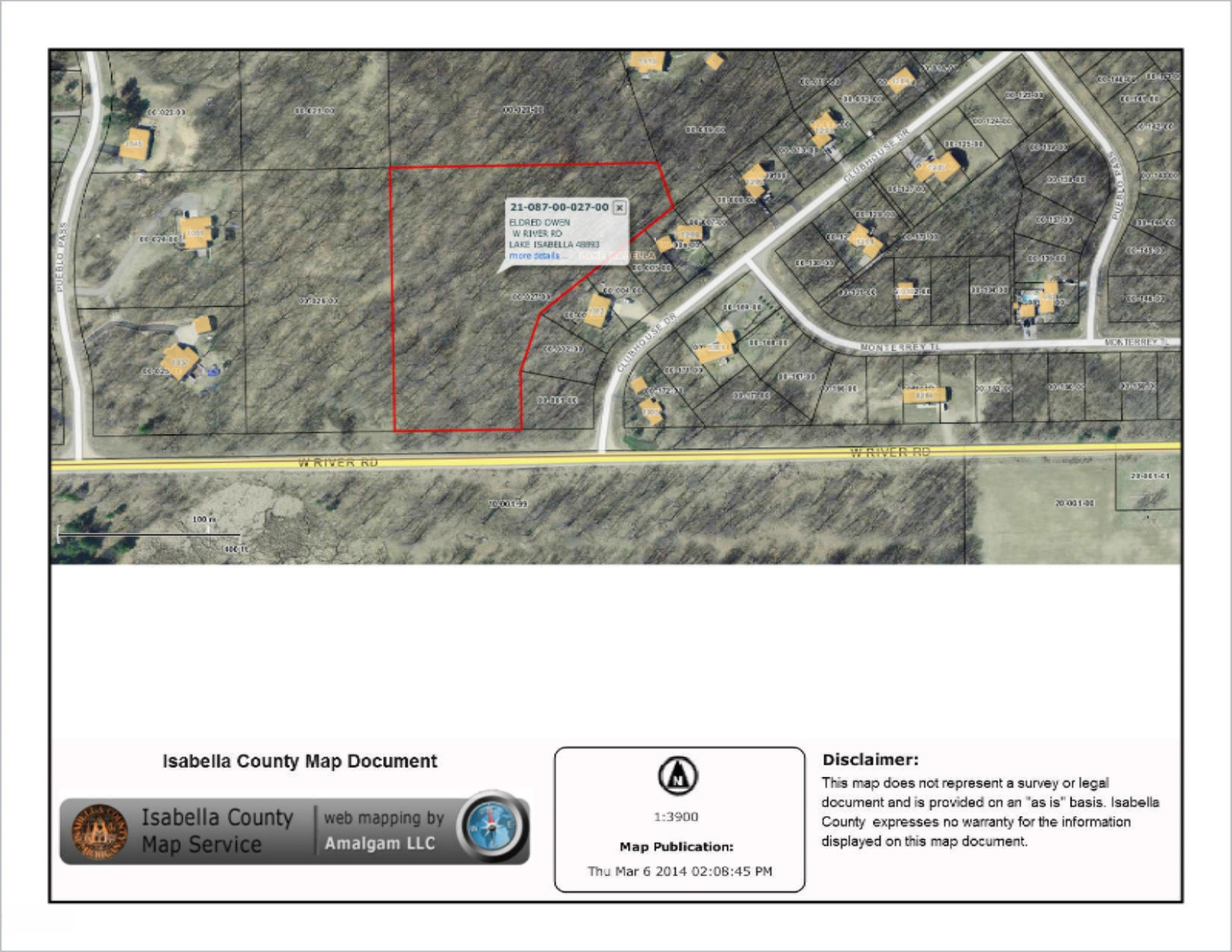 West River Road Weidman, MI 48893 - Photo 1 of 4 1394132890Isabella County Map Document