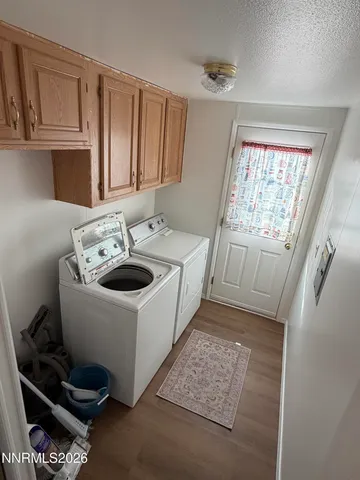 a view of a terrace with wooden fence