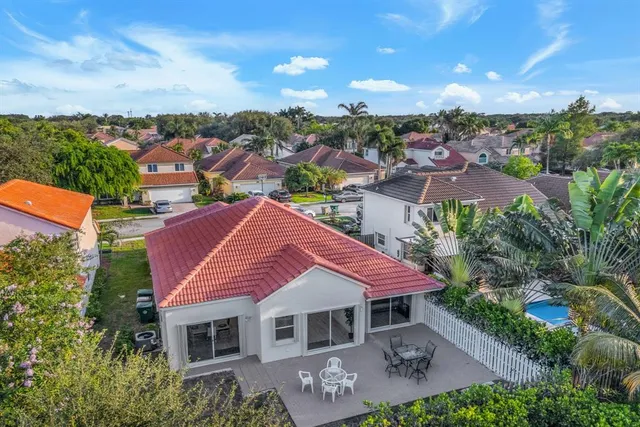 an aerial view of multiple house