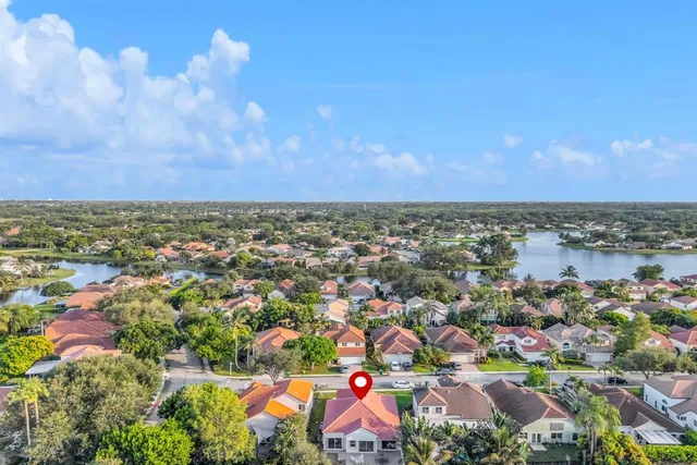 an aerial view of a city