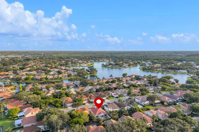 an aerial view of a city