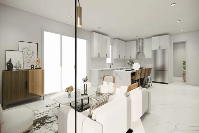 a bedroom with furniture and a window