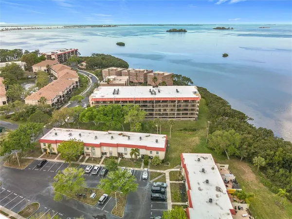 an aerial view of residential building with outdoor space