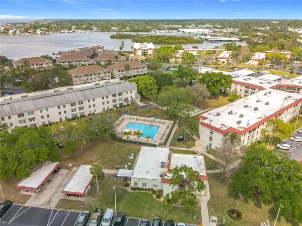 a view of a city and an ocean view