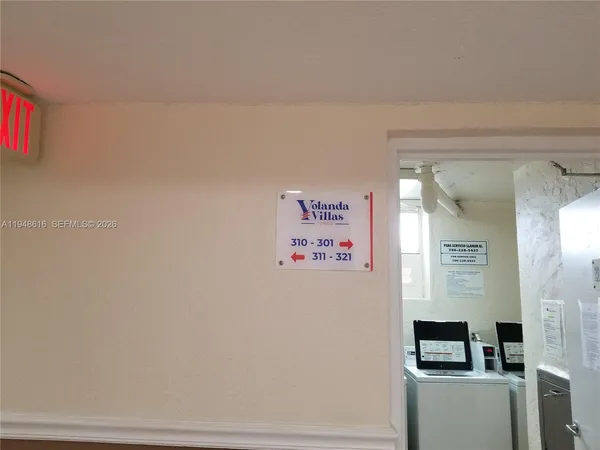 a front view of a building