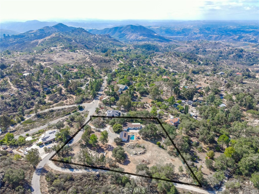 6472 Rainbow Heights Road Rainbow, CA 92028 - Photo 34 of 65 an aerial view of residential house and outdoor space