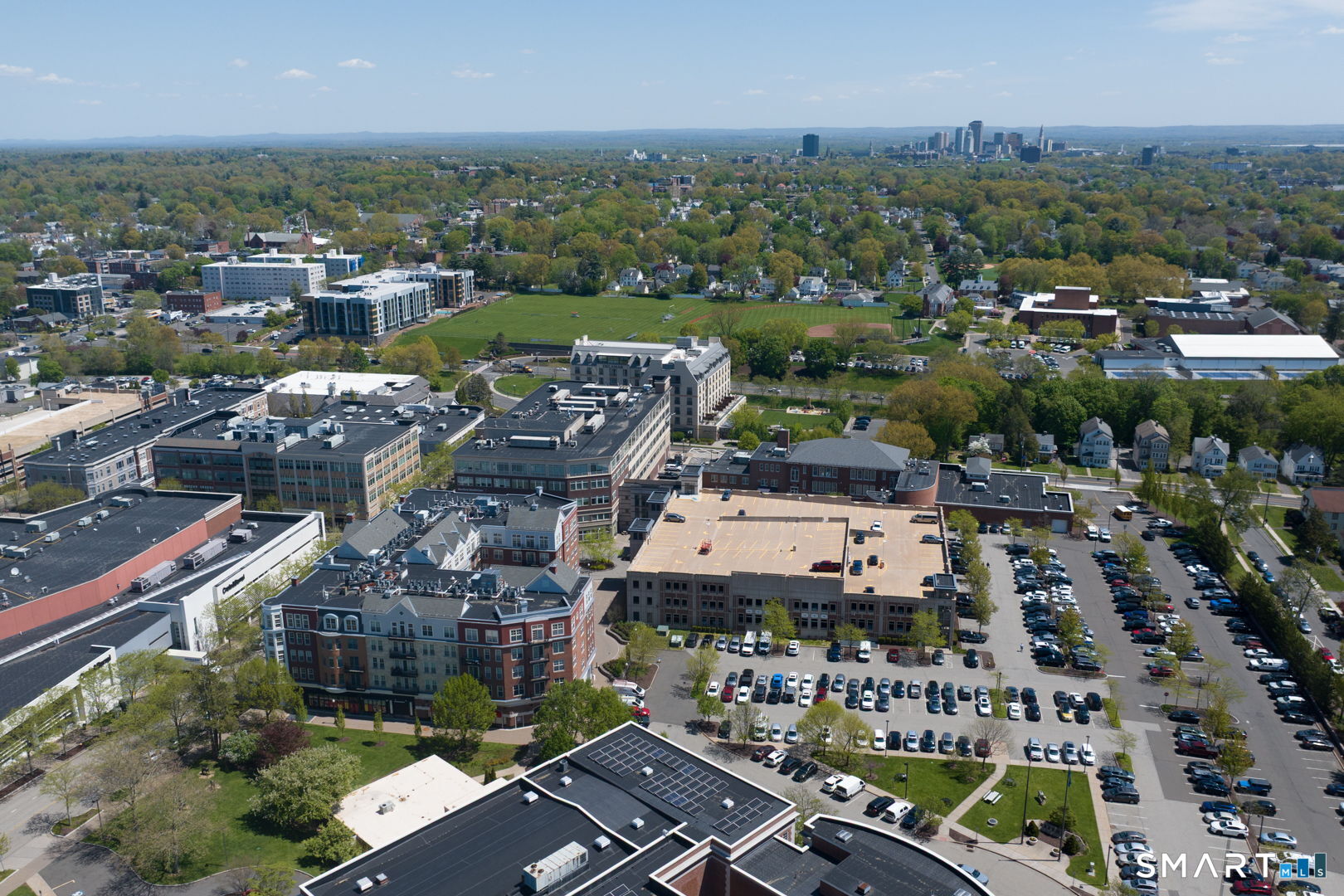 85 Memorial Road, Unit 411 West Hartford, CT 06107 - Photo 23 of 24 an aerial view of a city