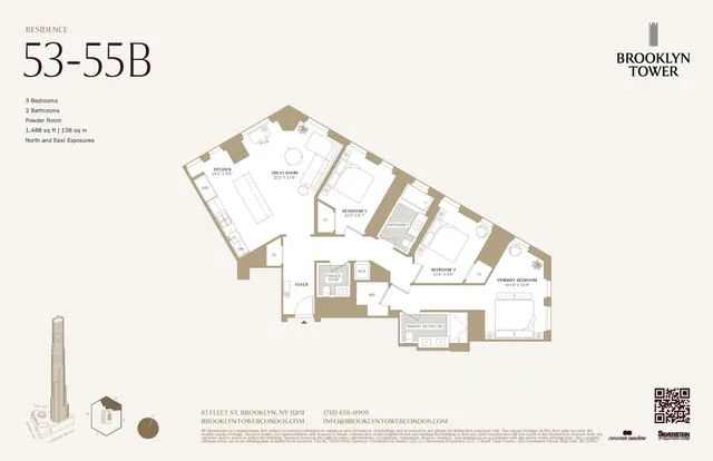 $2,495,000 | 85 Fleet Street, Unit 53B | Downtown Brooklyn