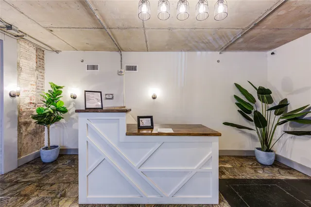 a view of entryway door