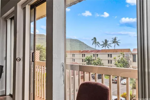 a view of a city from a balcony