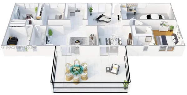 view of living room with furniture and wooden floor