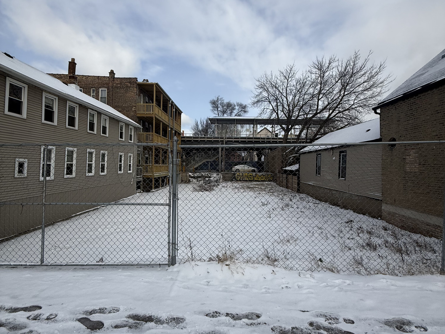 a view of a house with a snow