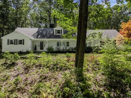 a house view with a garden space