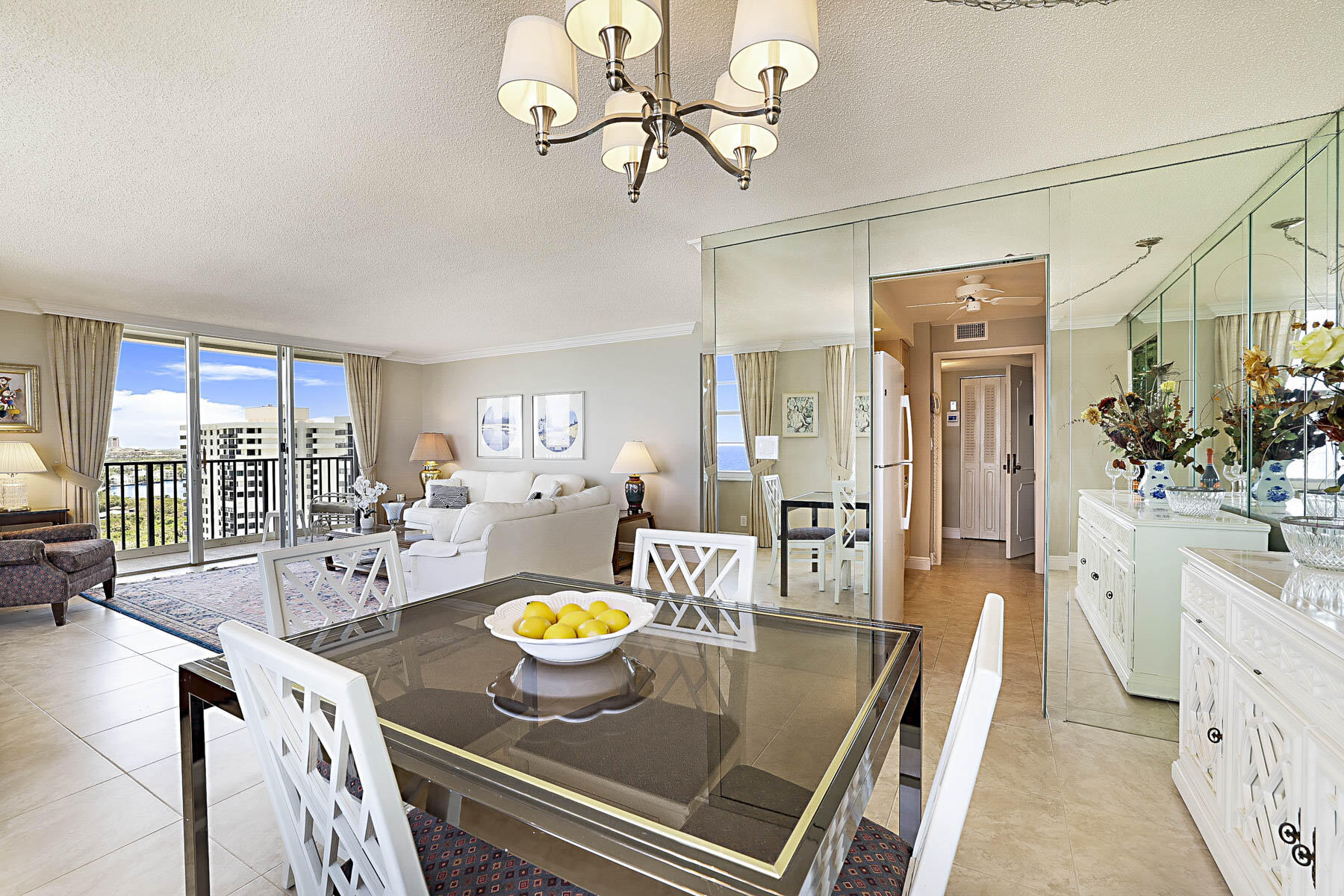 2121 North Ocean Boulevard, Unit 1707E Boca Raton, FL 33431 - Photo 14 of 61 DINING AREA TO KITCHEN