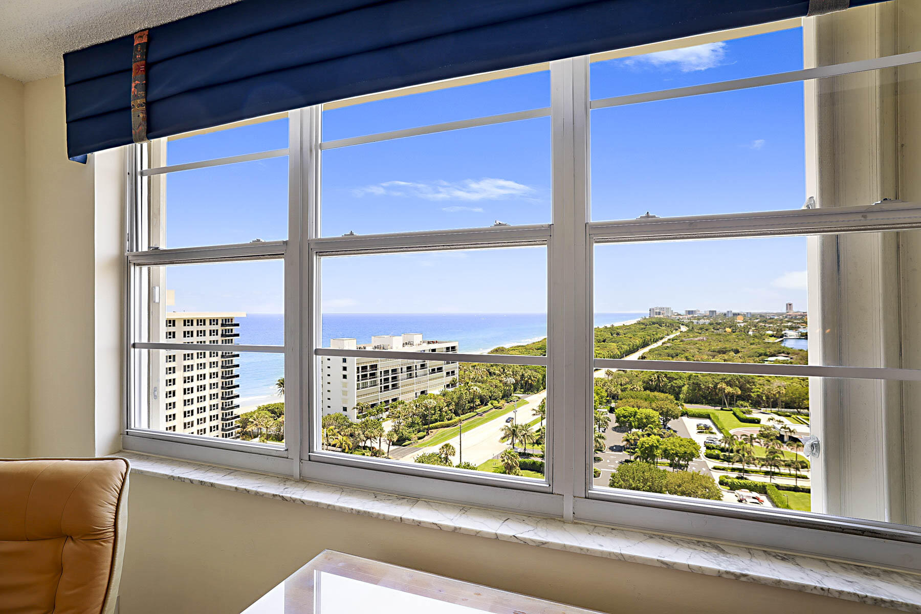 2121 North Ocean Boulevard, Unit 1707E Boca Raton, FL 33431 - Photo 26 of 61 WATER VIEWS FROM GUEST BEDROOM