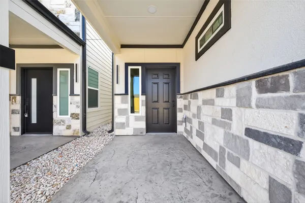 a view of an front door