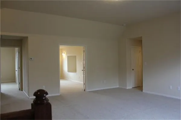 a view of a room with a mirror
