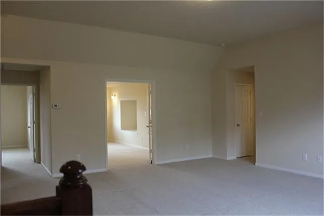 a view of a room with a mirror