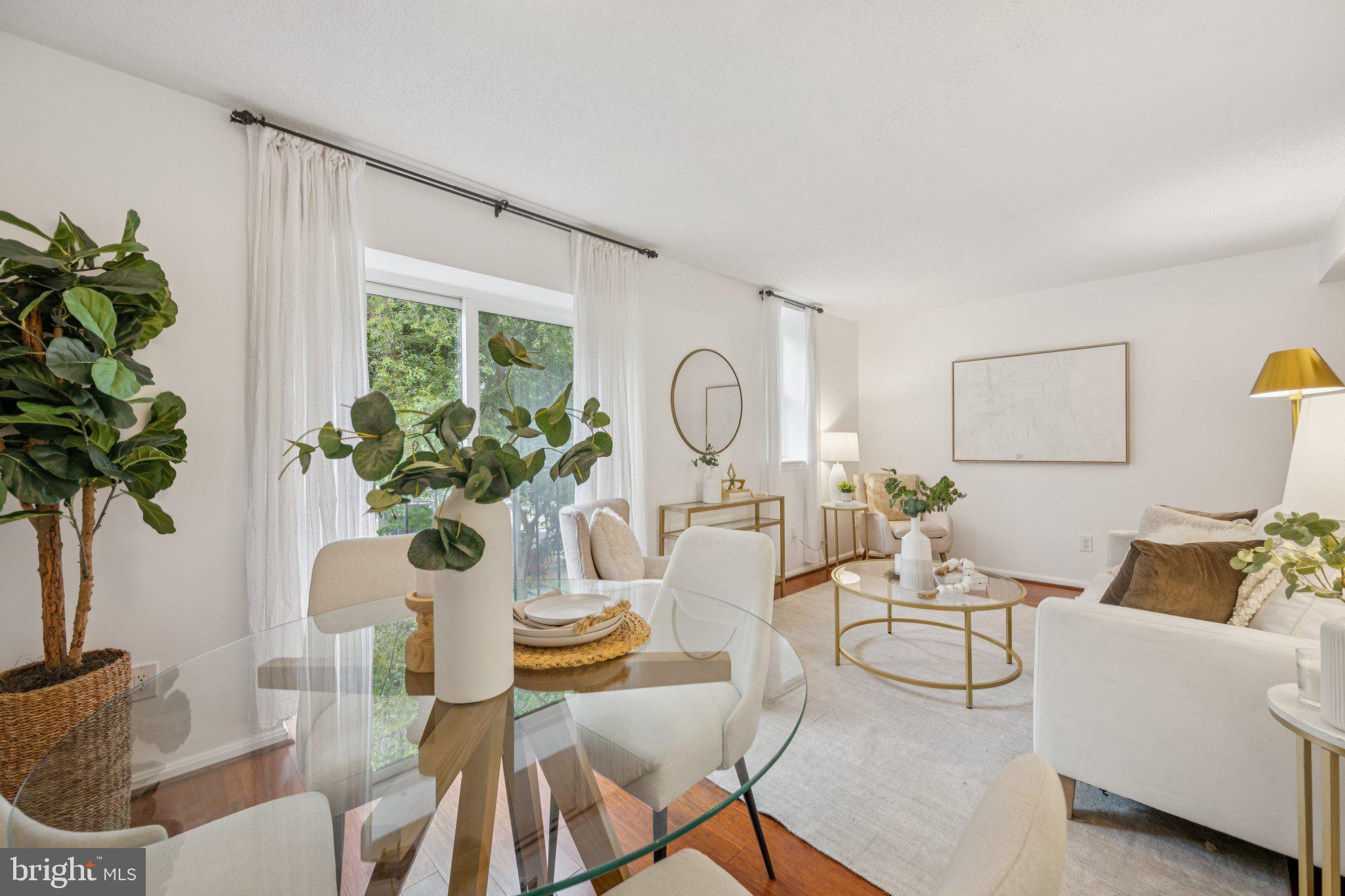 2630 Adams Mill Road Northwest, Unit 103 Washington, DC 20009 - Photo 4 of 24 a living room with furniture potted plant and a large window