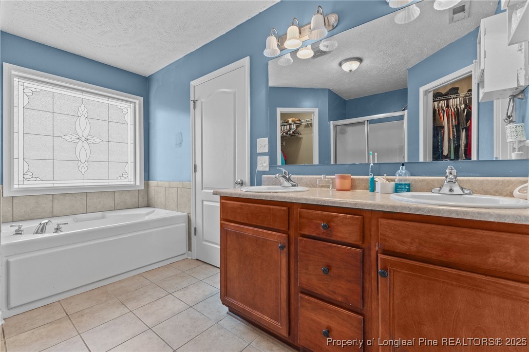 9619 Rockfish Road Raeford, NC 28376 - Photo 22 of 47 a bathroom with a tub double sink and mirror